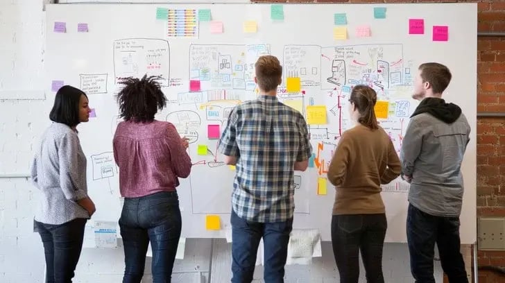 team-planning-session-stockcake